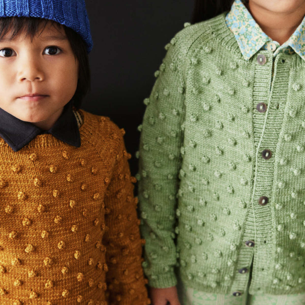 Kids Misha & Puff Child Popcorn Cardigan - Mojave Green | Garmentory