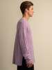 PURECASHMERE NYC Cashmere Boucle Sweater - Lilac - Thumbnail 3