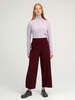 PURECASHMERE NYC Loose Fit Pants - Burgundy - Thumbnail 1
