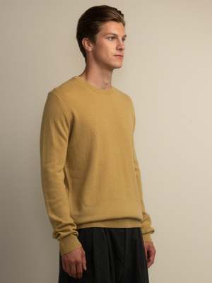 PURECASHMERE NYC Crew Neck Sweater - Golden Leaf | Garmentory