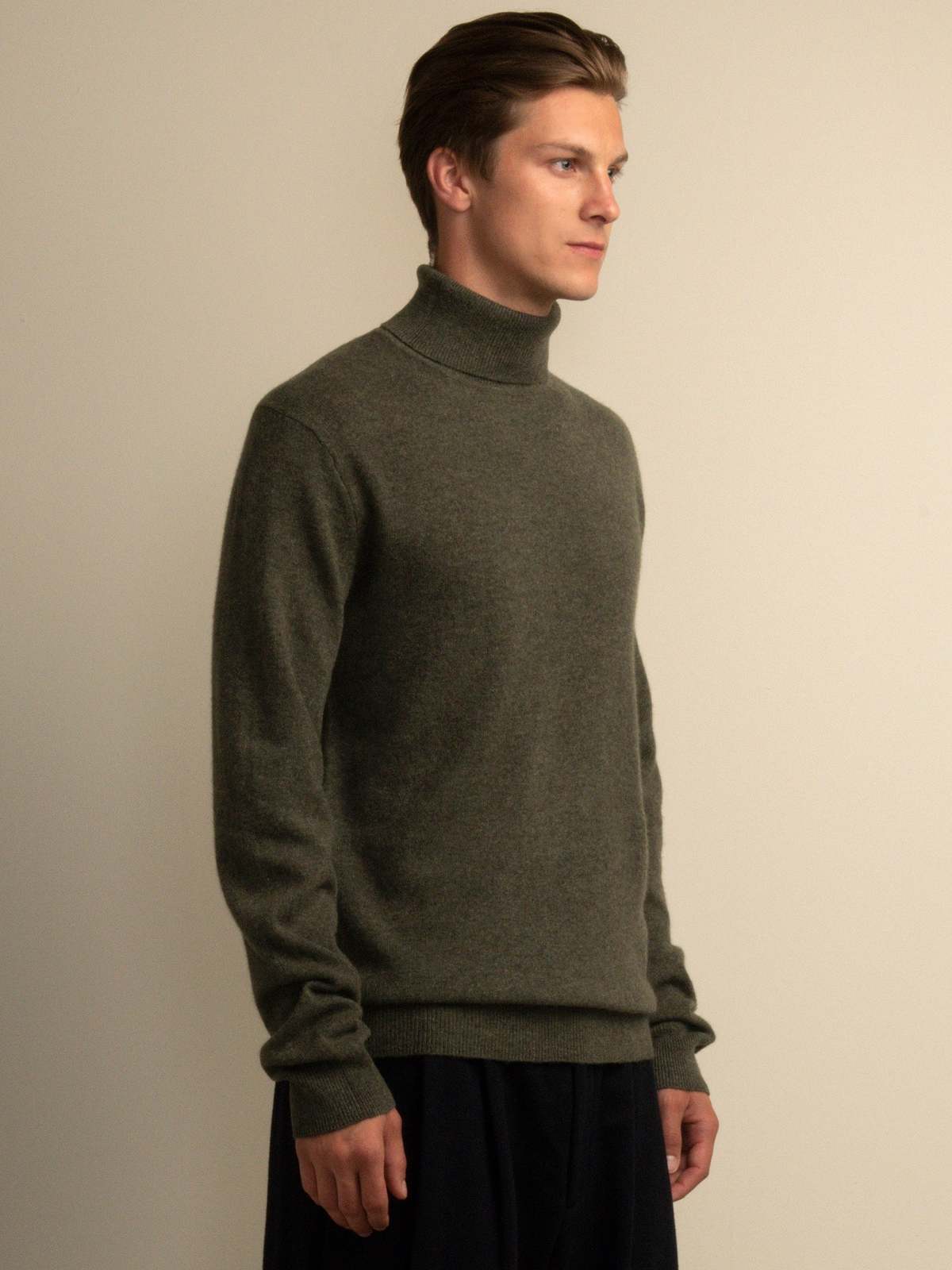Tactleneck PURECASHMERE NYC Turtleneck Sweater - Military | Garmentory