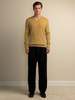 PURECASHMERE NYC Men V Neck Sweater - Golden Leaf - Thumbnail 2