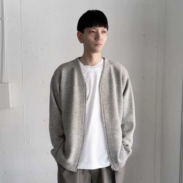 Still By Hand Zip Up Cardigan - Light Grey | Garmentory