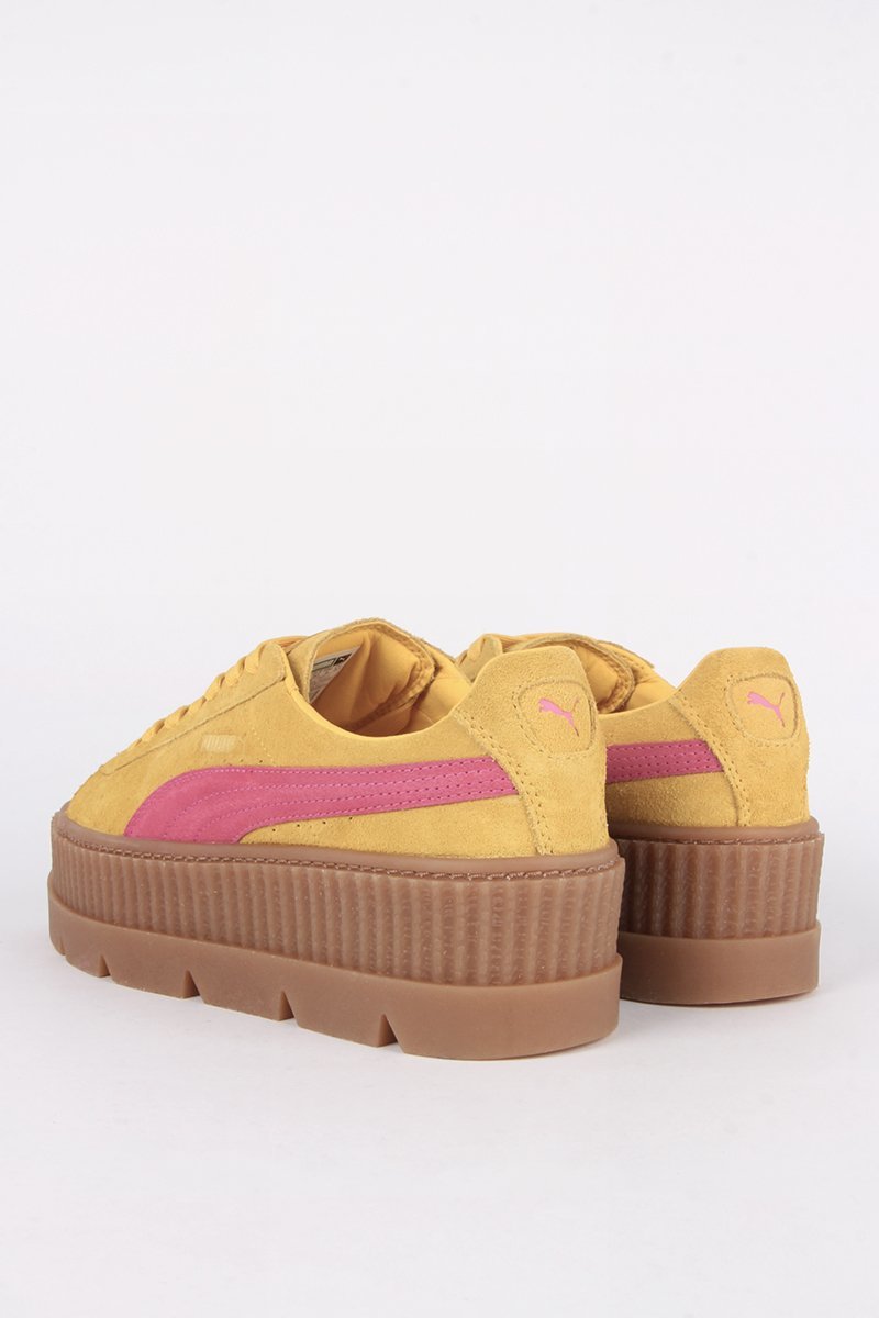 Puma X Fenty Cleated Suede Creeper lemon/carmine rose Garmentory