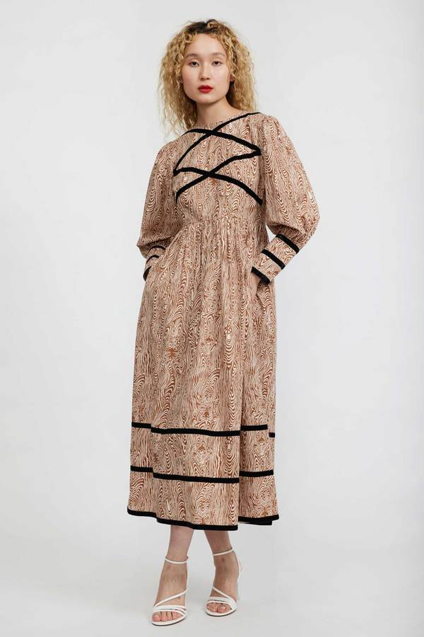 BATSHEVA Clemmie Dress - Woodgrain Fantasy | Garmentory