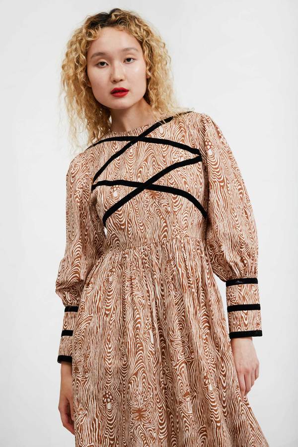 BATSHEVA Clemmie Dress Woodgrain Fantasy Garmentory