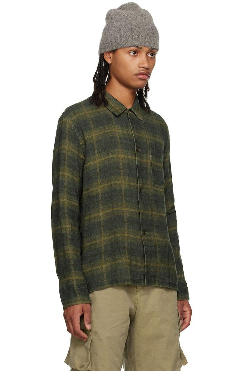 Our Legacy box shirts グリーン　46 Our Legacy Green Box Shirt - Mirage Wax Check | Garmentory