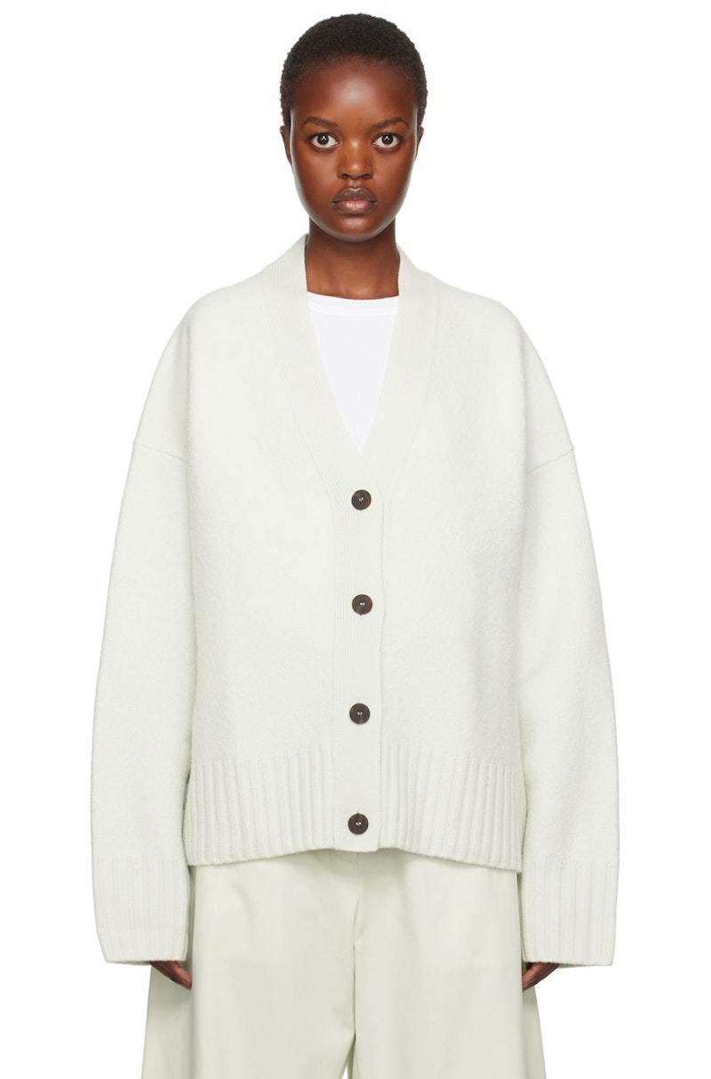 Studio Nicholson Off White Sake Cardigan - Waterlily