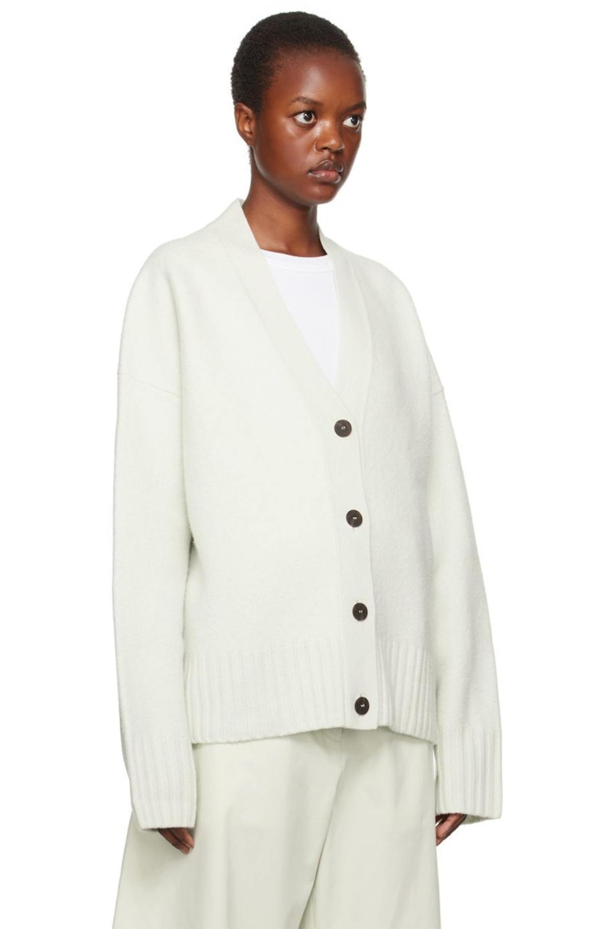 Studio Nicholson Off White Sake Cardigan - Waterlily