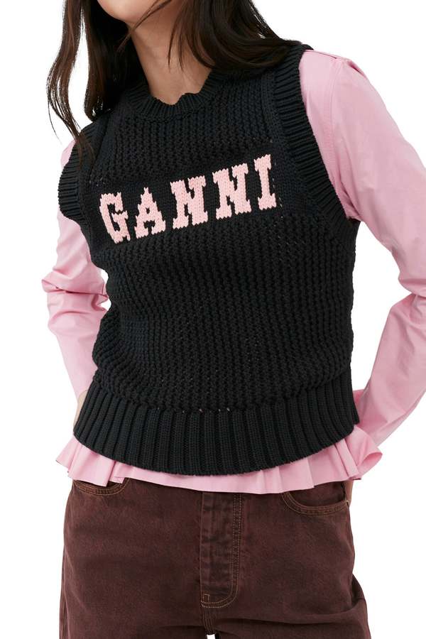 Ganni Cotton Rope Vest | Garmentory