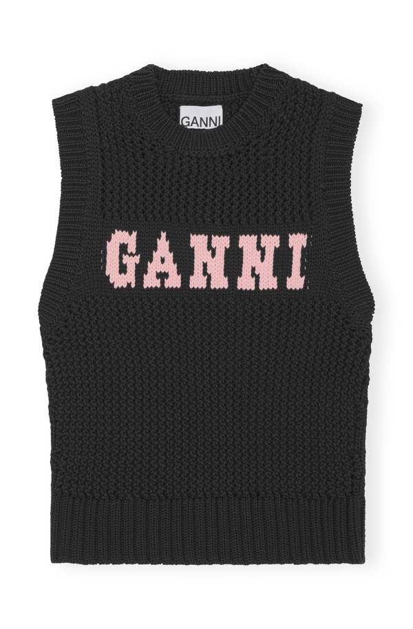 Ganni Cotton Rope Vest | Garmentory