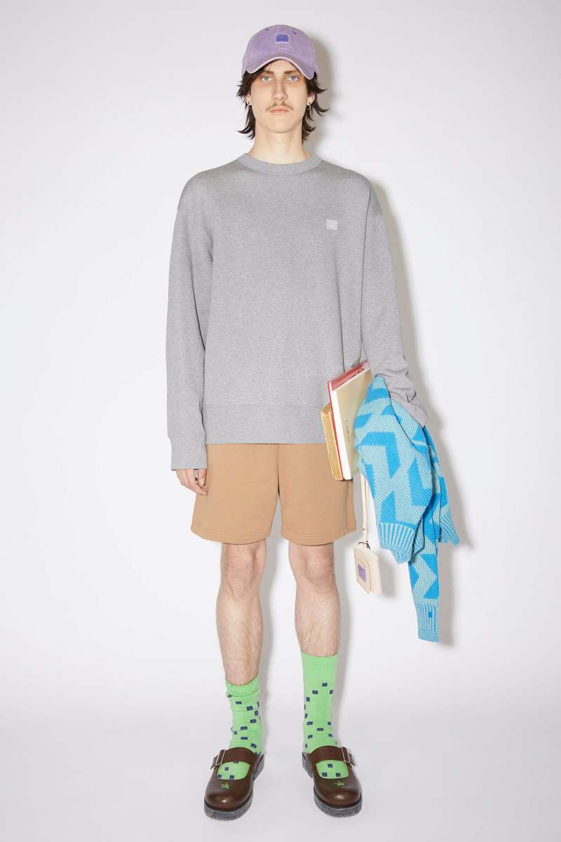 Acne studios スウェット ACNE STUDIOS - LOGO RIB SWEATSHIRT OYSTER GRAY – LE LABO STORE