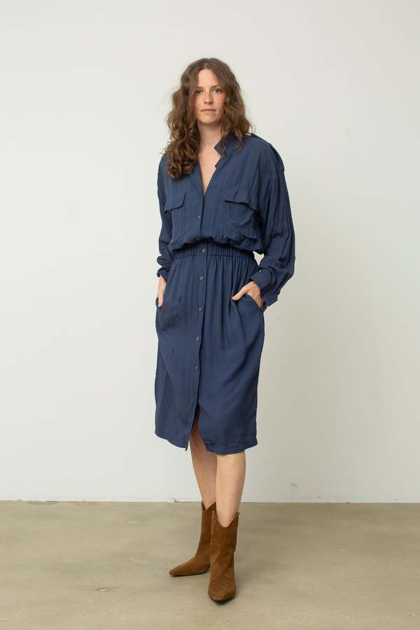 Preservation Vintage Vintage Dress - Navy Blue | Garmentory Preservation Vintage Vintage Dress - Navy Blue | Garmentory