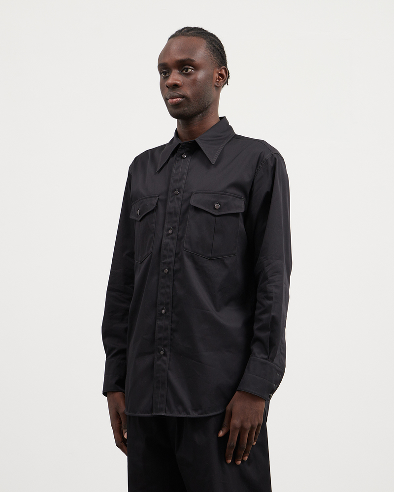 Lemaire Relaxed Western Shirt - Black | Garmentory