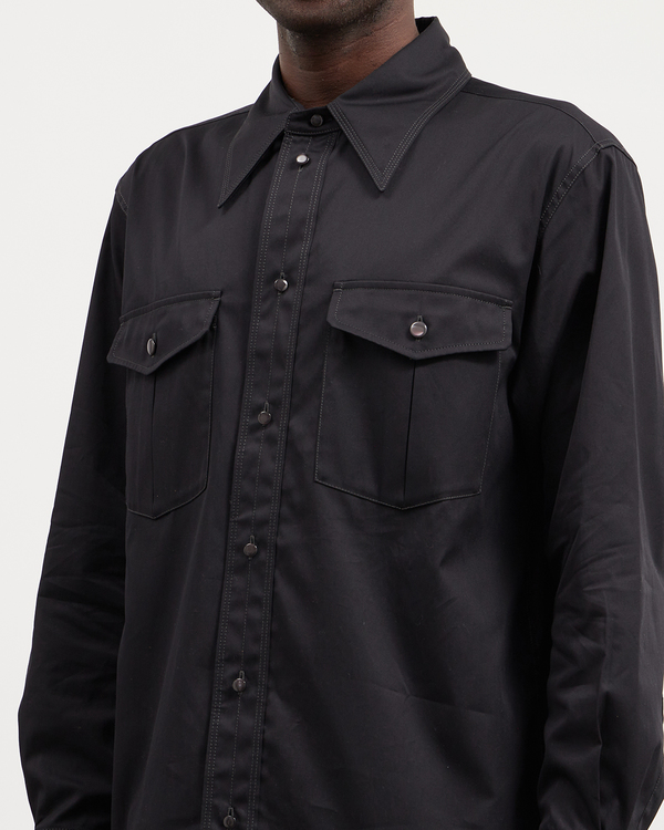 Lemaire Relaxed Western Shirt - Black | Garmentory