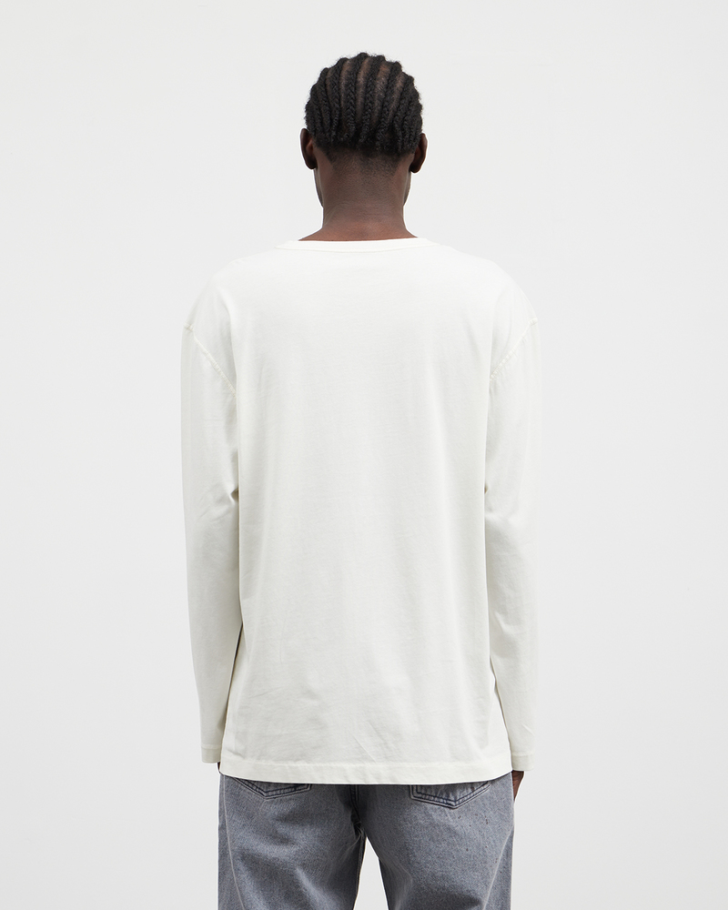 Lemaire Long Sleeve Patch Pocket T-Shirt - Vanilla | Garmentory