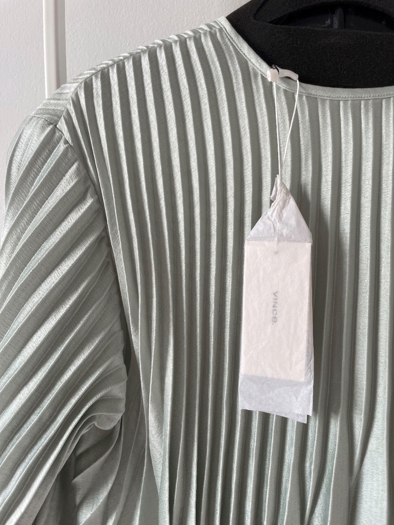 Mixed Media Pleated Satin Top