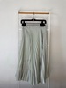 Mixed Media Pleated Satin Midi Skirt - Thumbnail 1