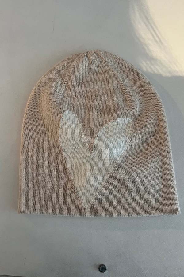 Kerri Rosenthal Imperfect Heart Beanie - Sunset | Garmentory display picture 3