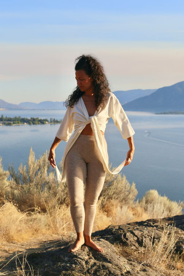 Bare Knitwear Marin Rib Tight - Wheat