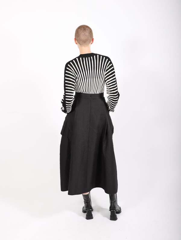 Henrik Vibskov Ribs Knit Blouse - Black/White | Garmentory