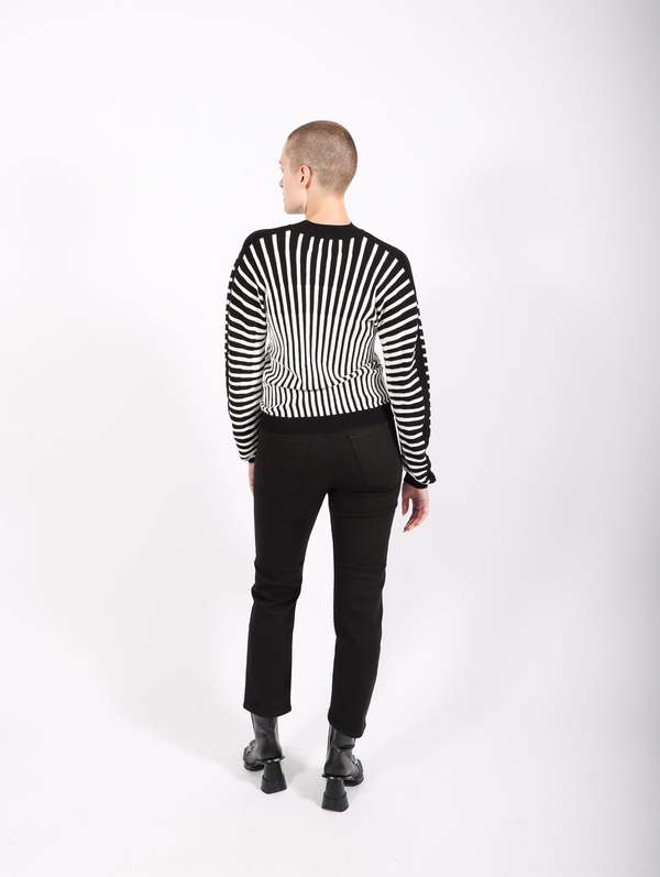 Henrik Vibskov Ribs Knit Blouse - Black/White | Garmentory