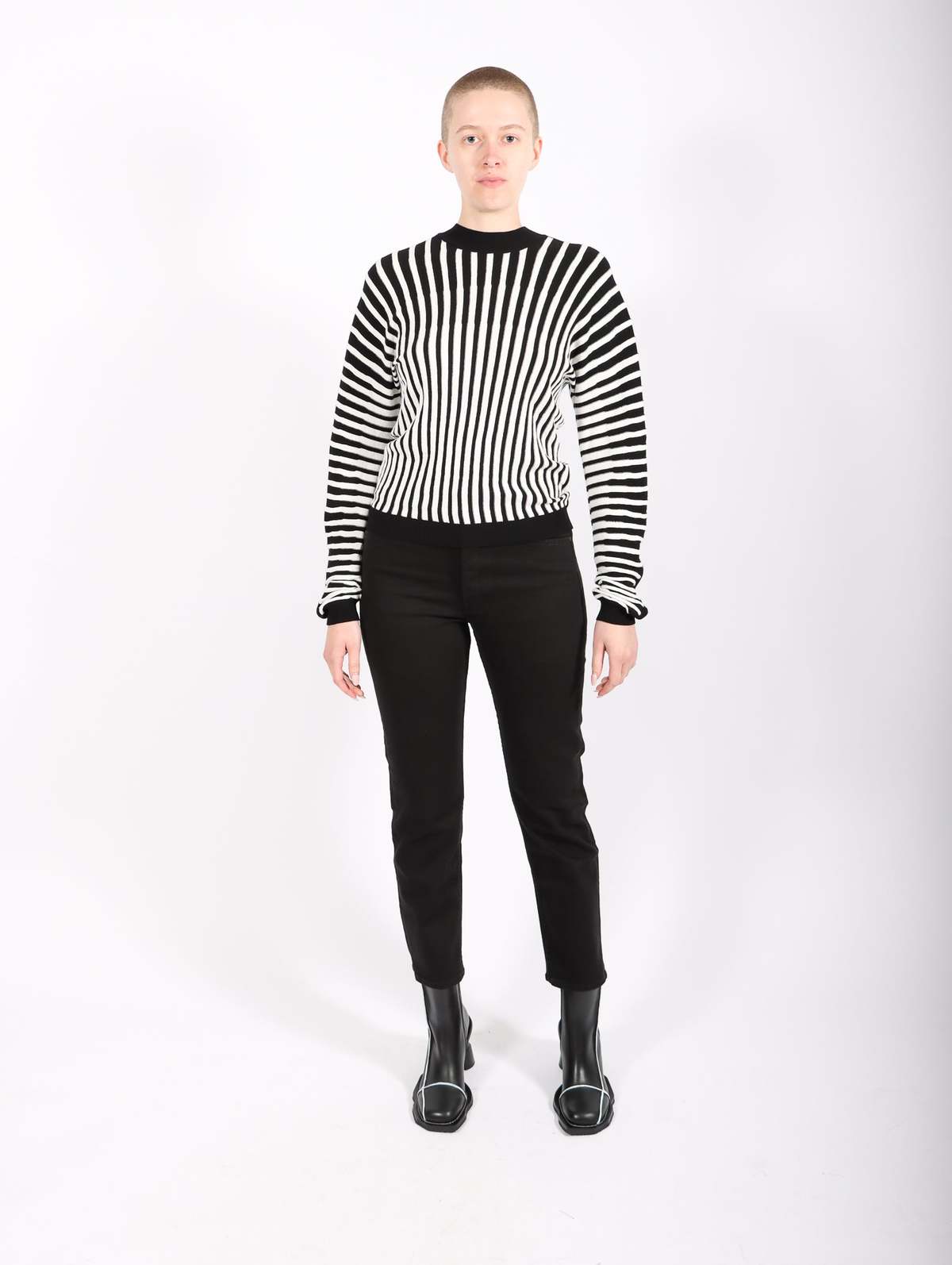 Henrik Vibskov Ribs Knit Blouse - Black/White | Garmentory
