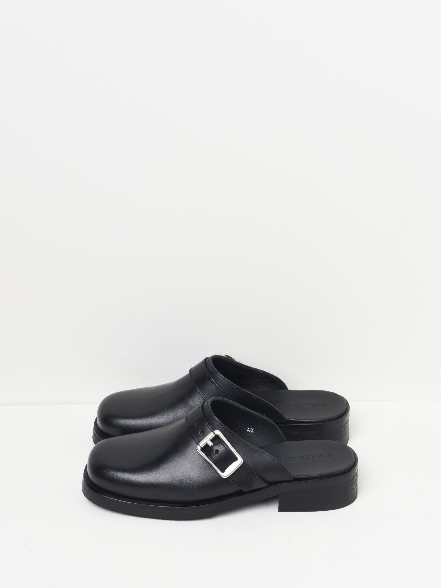 Our Legacy CAMION MULE - BLACK LEATHER | Garmentory