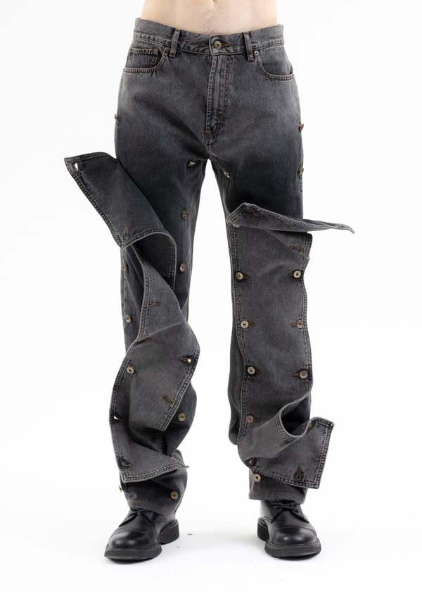 Y/project EVERGREEN SNAP OFF JEANS - VINTAGE BLACK | Garmentory