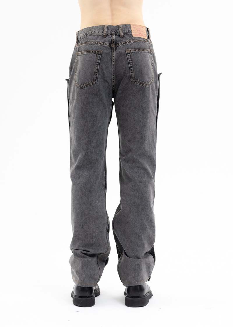 Y/project EVERGREEN SNAP OFF JEANS - VINTAGE BLACK | Garmentory