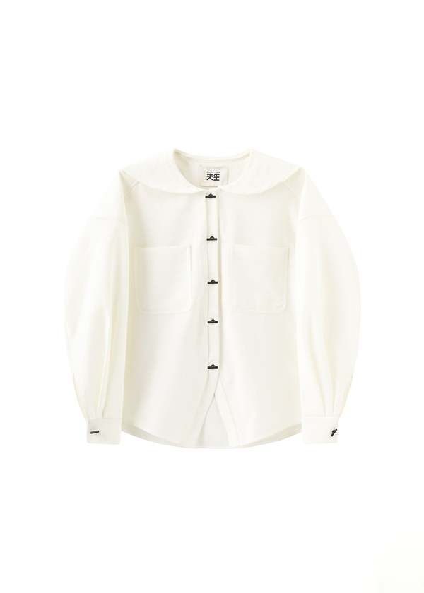 Half-Made Sailor Collar Shirt - White | Garmentory