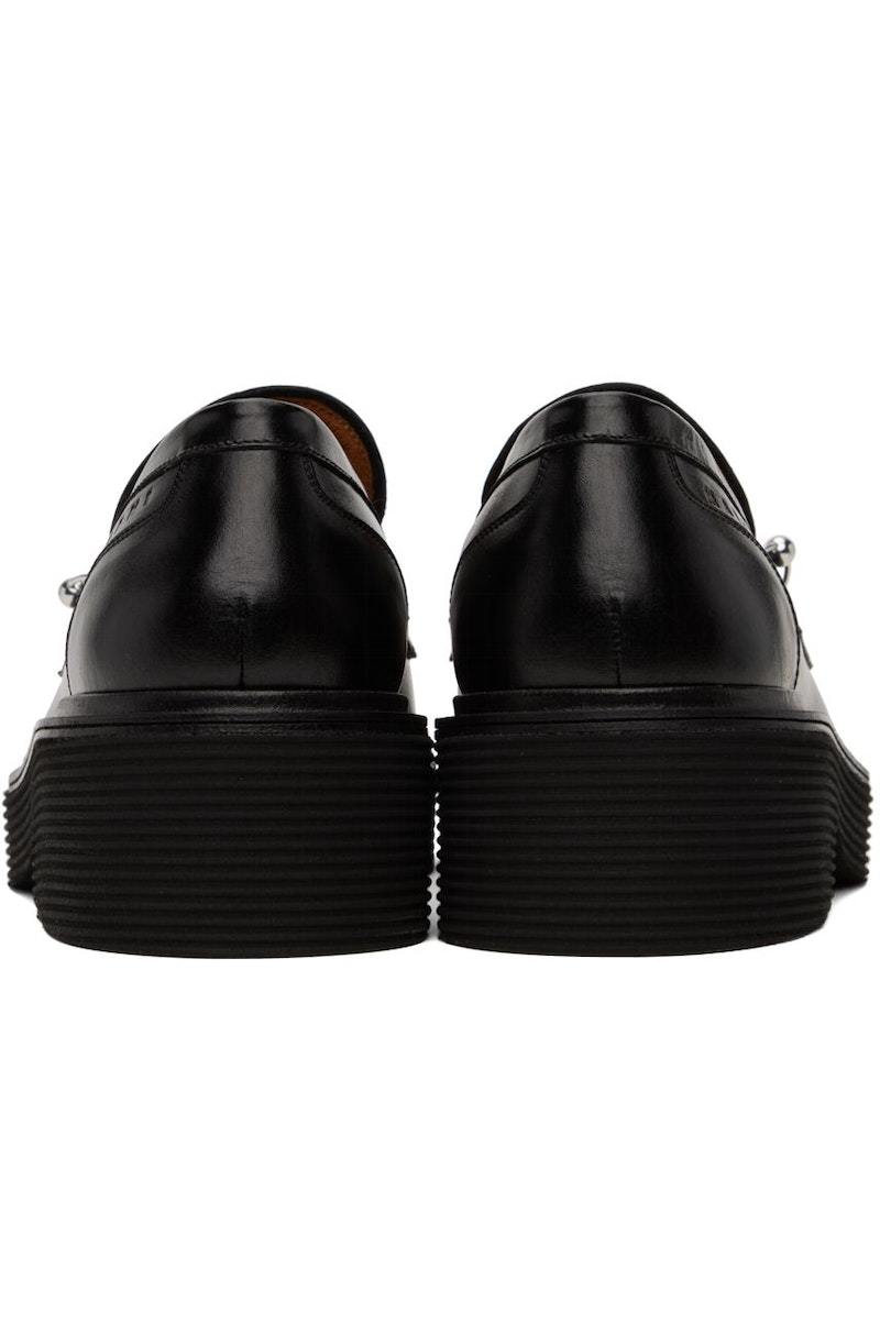 【関税込み】Marni ブラック Oリング ローファー Marni レザーローファー | ブラック | FARFETCH JP