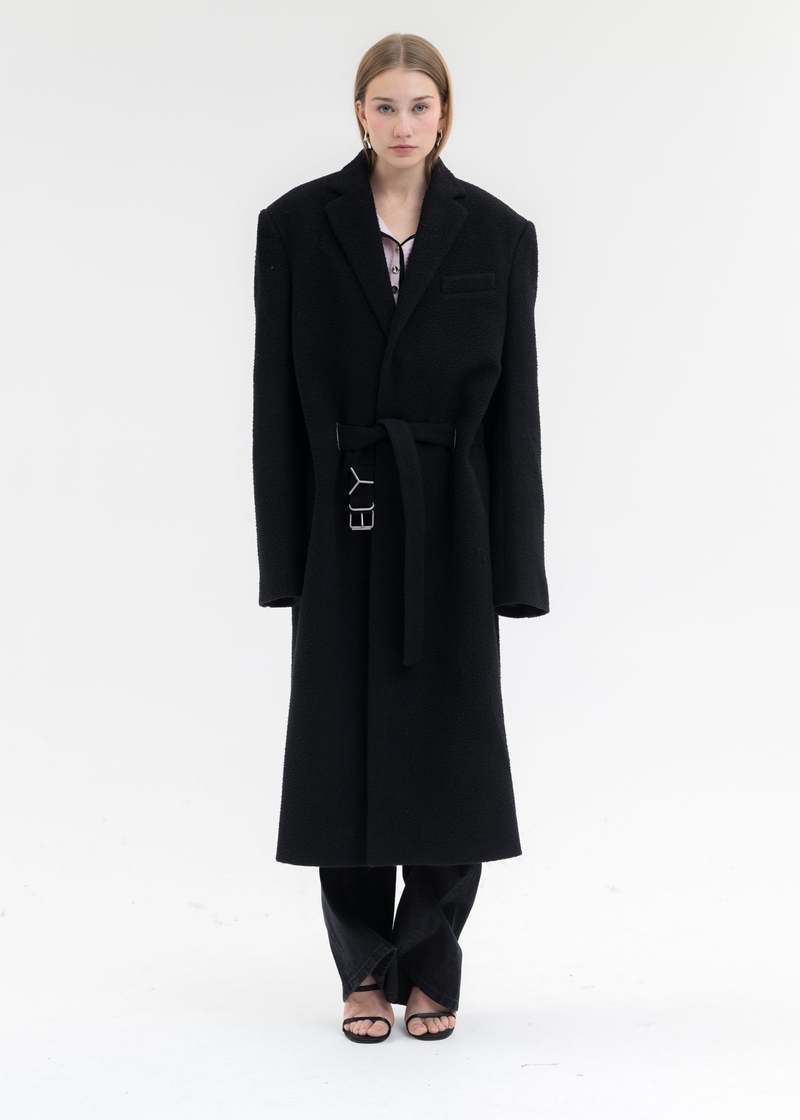 【最終値】Y/PROJECT y-belt long coat Y/Project Y Belt Coat in Black | FWRD