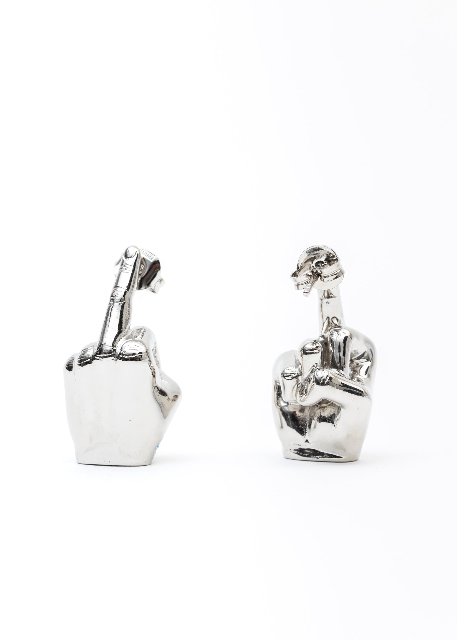 Y/project Single Mini Fuck U Single Earring - Silver | Garmentory