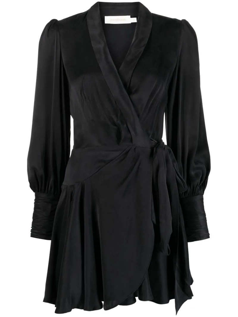 Zimmermann Silk Wrap Mini Dress