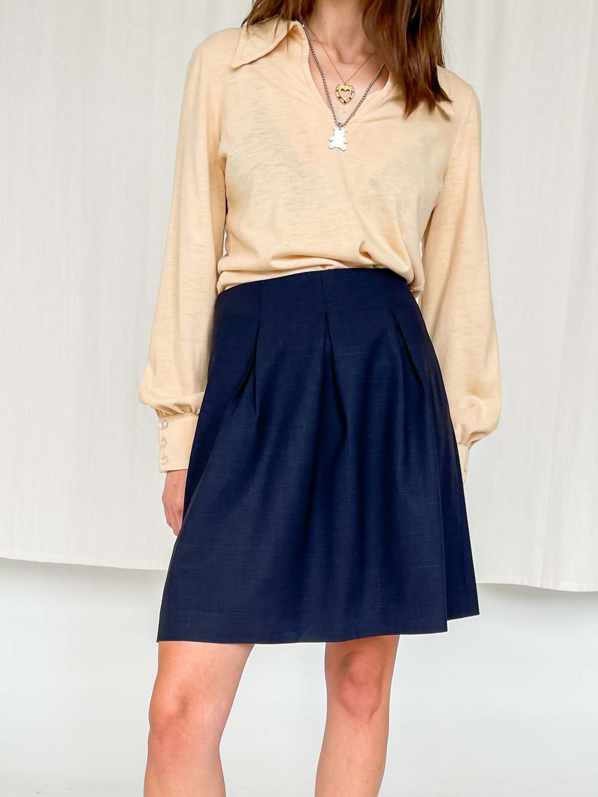 Shadow Study Pleated Skirt