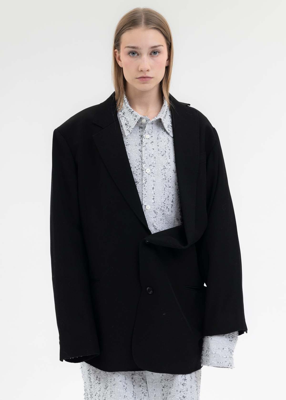 Doublet HALF LOOSE TAILORED JACKET - BLACK | Garmentory