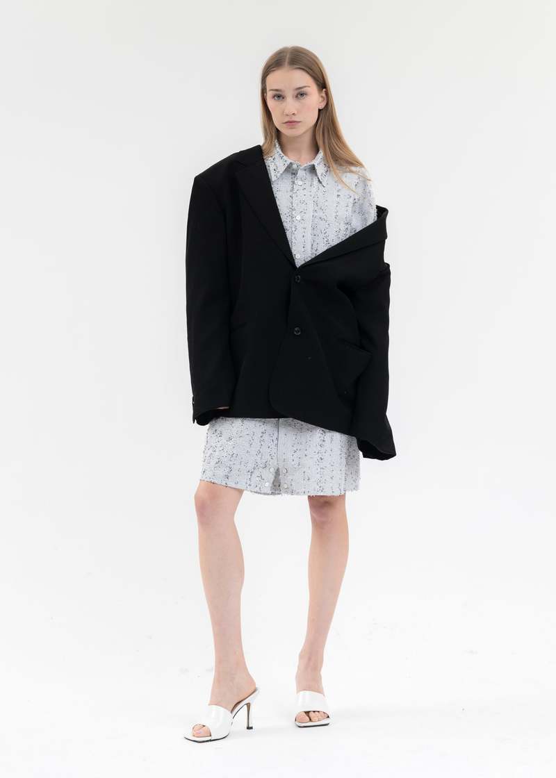 【値下可】doublet HALF LOOSE TAILORED JACKET Doublet HALF LOOSE TAILORED JACKET - BLACK | Garmentory