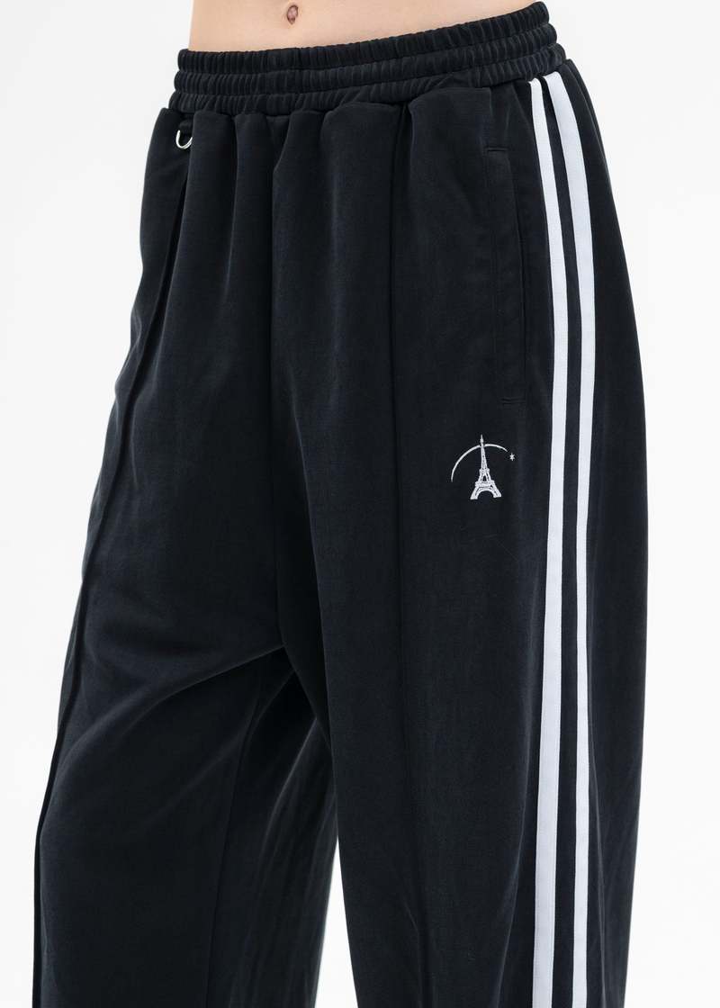 パンツ doublet 23AW VINTAGE EFFECT TRACK PANTS Doublet VINTAGE EFFECT TRACK PANTS - BLACK | Garmentory