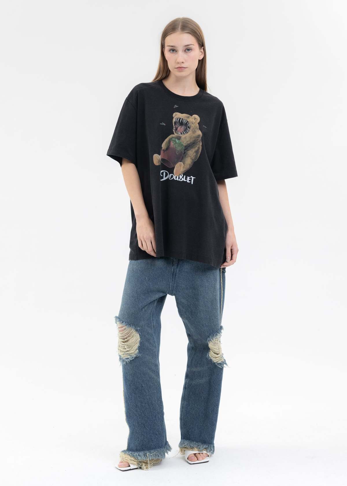 Doublet INDIGO x1.5 RESIZED DENIM PANTS - Indigo | Garmentory