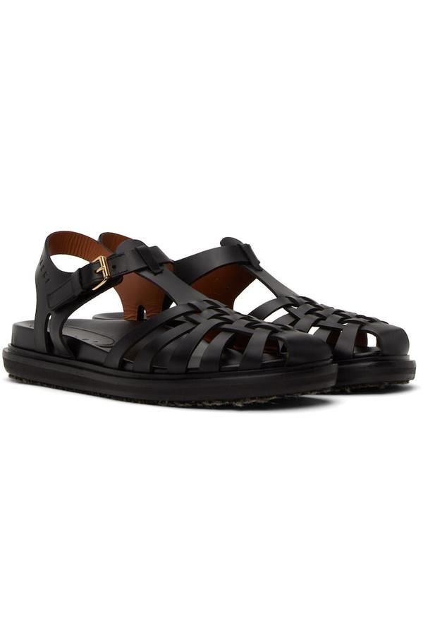 ■MARNI■ Leather Fisherman's Sandals Black SAMR003901PS6790 Fisherman Sandals - Marni - Black - Leather