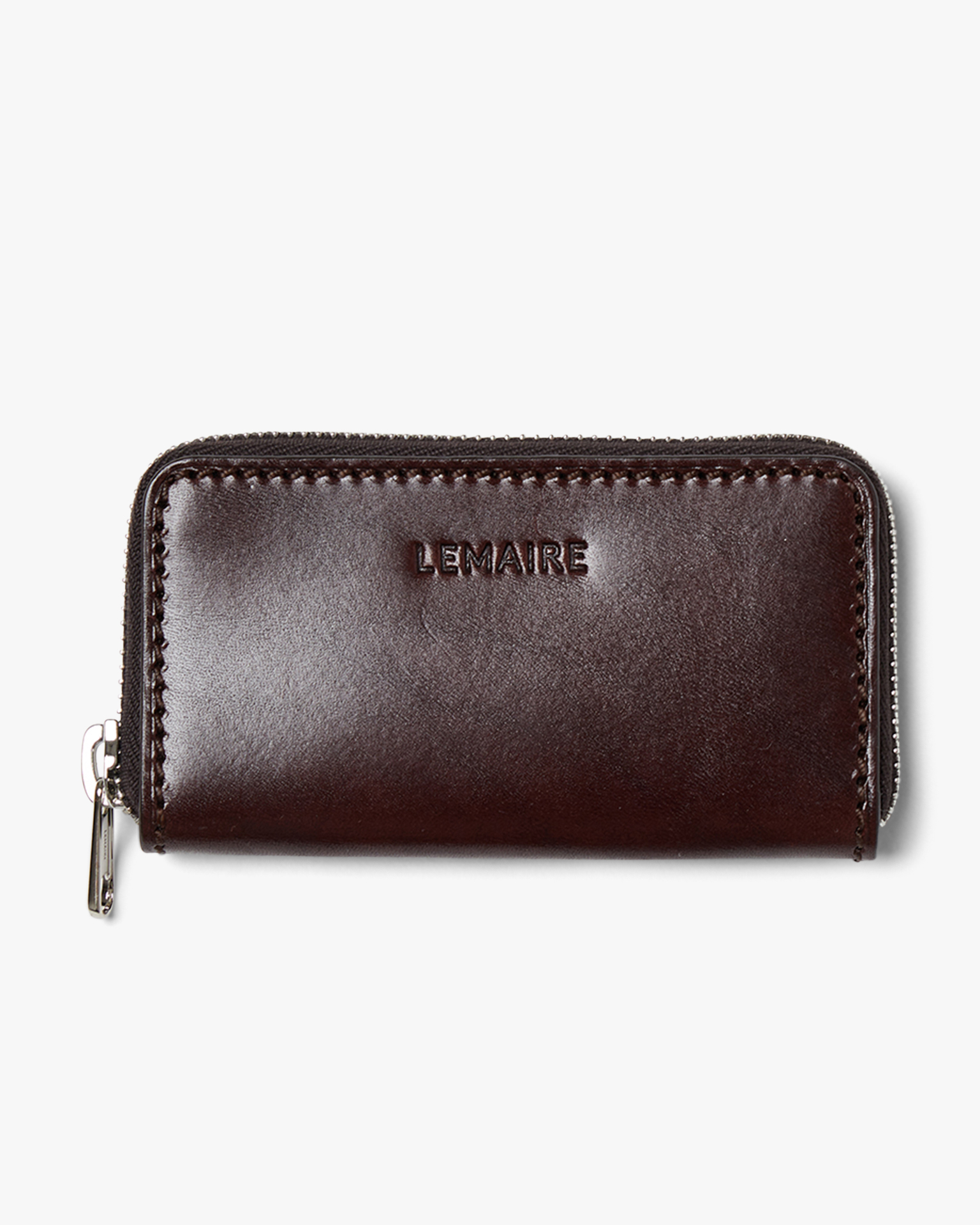 Lemaire Zip Card Holder - Dark Brown | Garmentory