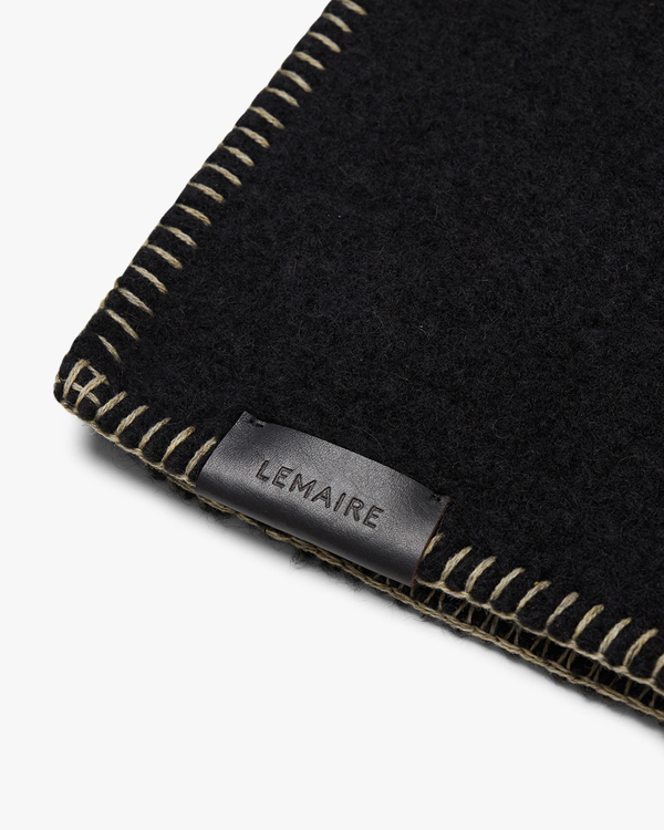 Lemaire Cocotte Fluffy Scarf - Black/Green Beige | Garmentory