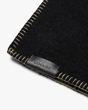 Lemaire Cocotte Fluffy Scarf - Black/Green Beige | Garmentory