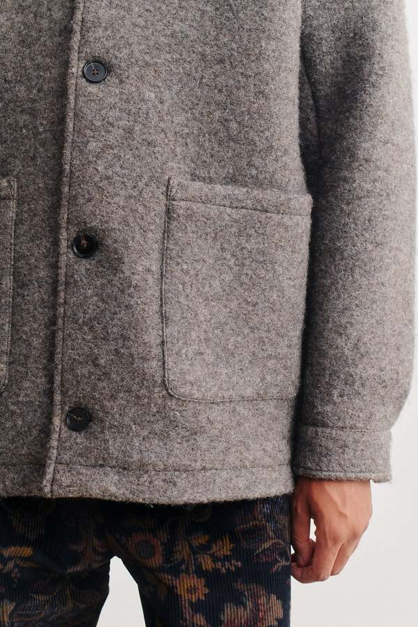 A Kind of Guise Jorvi Boiled Wool Jacket - Grey | Garmentory