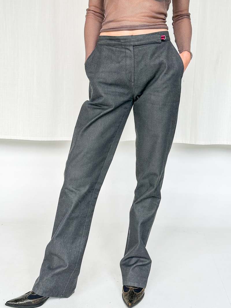 Melissa  2000 Miu Miu Woven Denim L - Grey 