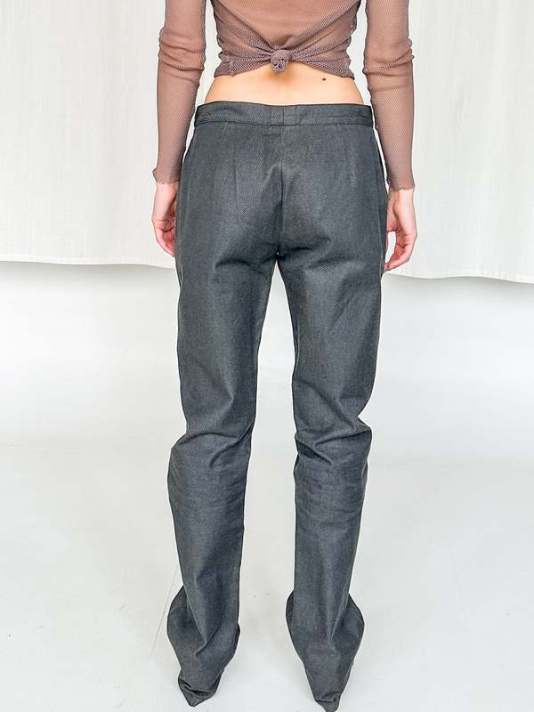 Melissa  2000 Miu Miu Woven Denim L - Grey 