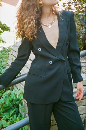 Vintage 90s Italian Giorgio Armani Silk Blend Pantsuit
