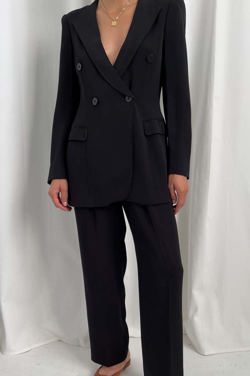 セットアップ GIORGIO ARMANI TAILLEUR WITH SILK INSERTS Giorgio Armani Washed Silk Blazer Jacket | Neiman Marcus