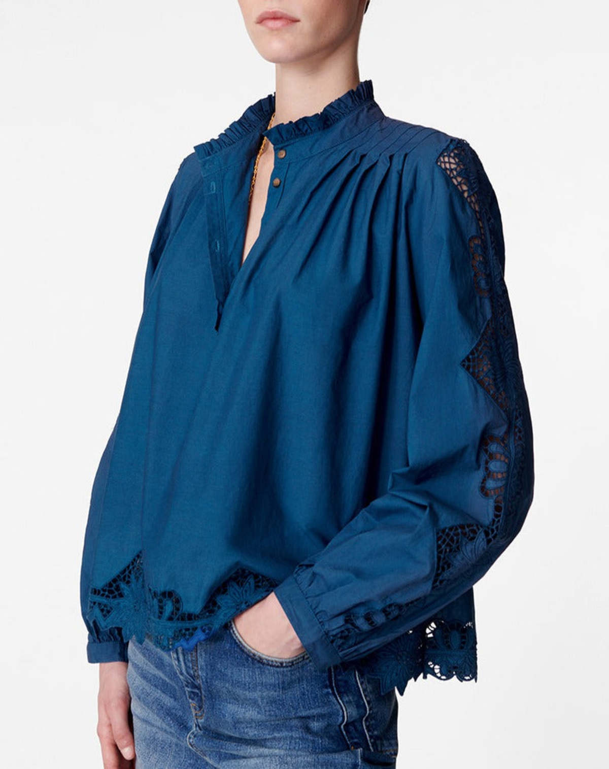 Vanessa Bruno Bay Blouse - Petrol Blue - Image 2 of 6